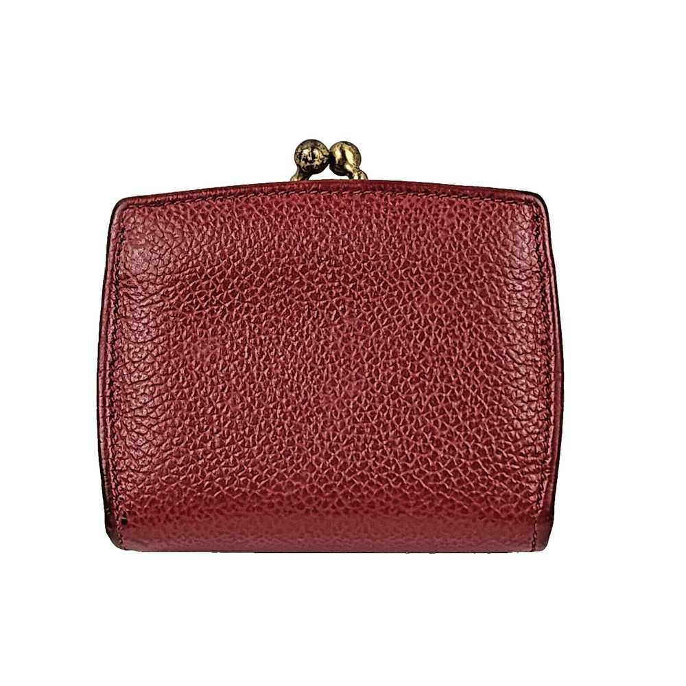 Coach Vintage Leather Kiss lock Coin Wallet Red Exterior/ Red Interior